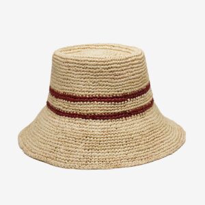 Sundown Raffia Bucket Hat in Natural