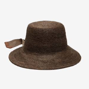 Fable Coastal Bucket Hat Crafted in Raffia - Brown