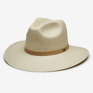 Greer Packable Wide Brim Sun Hat Crafted in Paper Straw