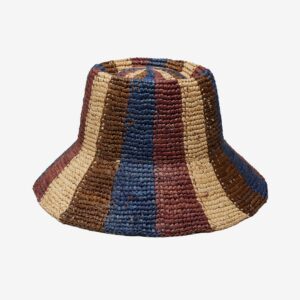 Mira Structured Bucket Hat Crafted in Raffia - Brown