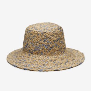 Ember Natural Raffia Bucket Hat - Blue
