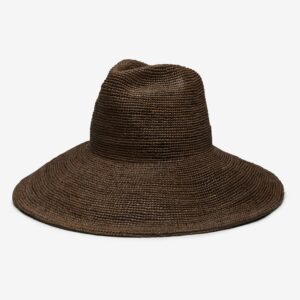 Lark Soft Raffia Wide Brim Sun Hat - Chocolate