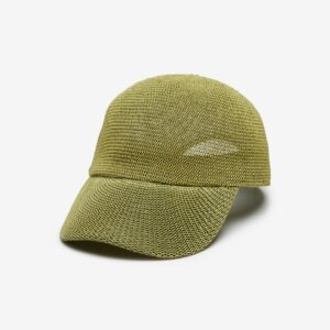 Ventilated Straw Packable Cap in Olive